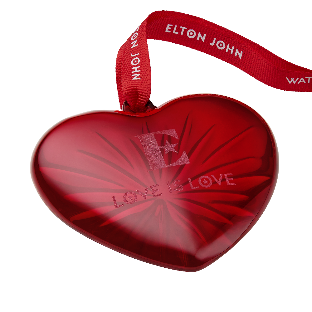 Elton John Red Heart Charity Ornament