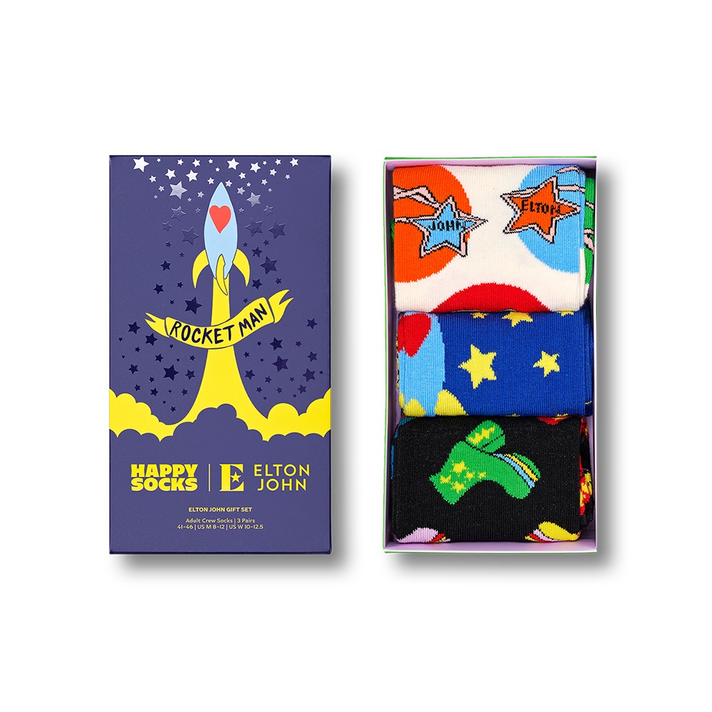 Elton John Happy Socks 3-Pack Gift Set