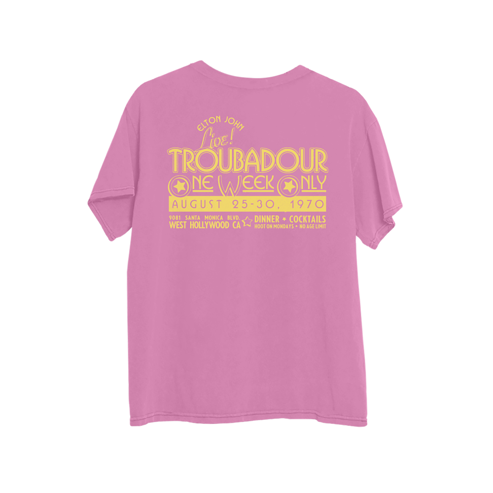 Elton Troubadour Pink Concert Tee