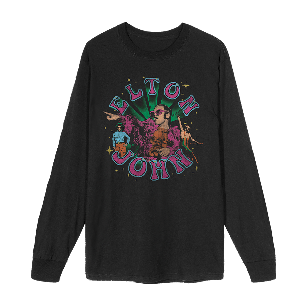 Retro Collage Glow Long Sleeve Tee