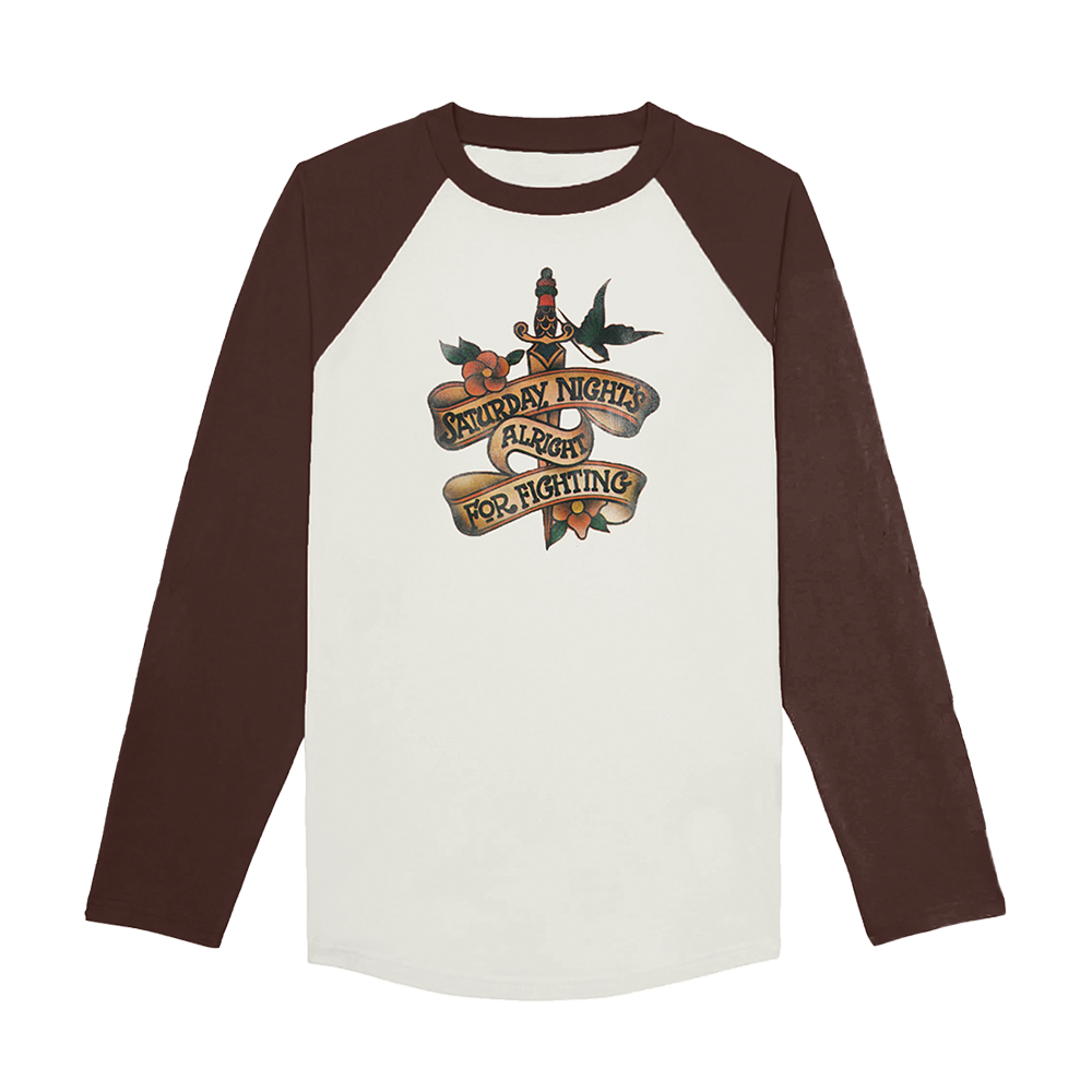 Saturday Nights Tattoo Print Raglan Tee