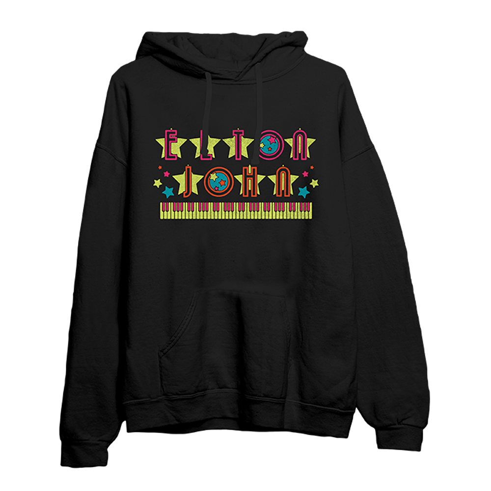 Globe Logo Piano Hoodie for Music Lovers