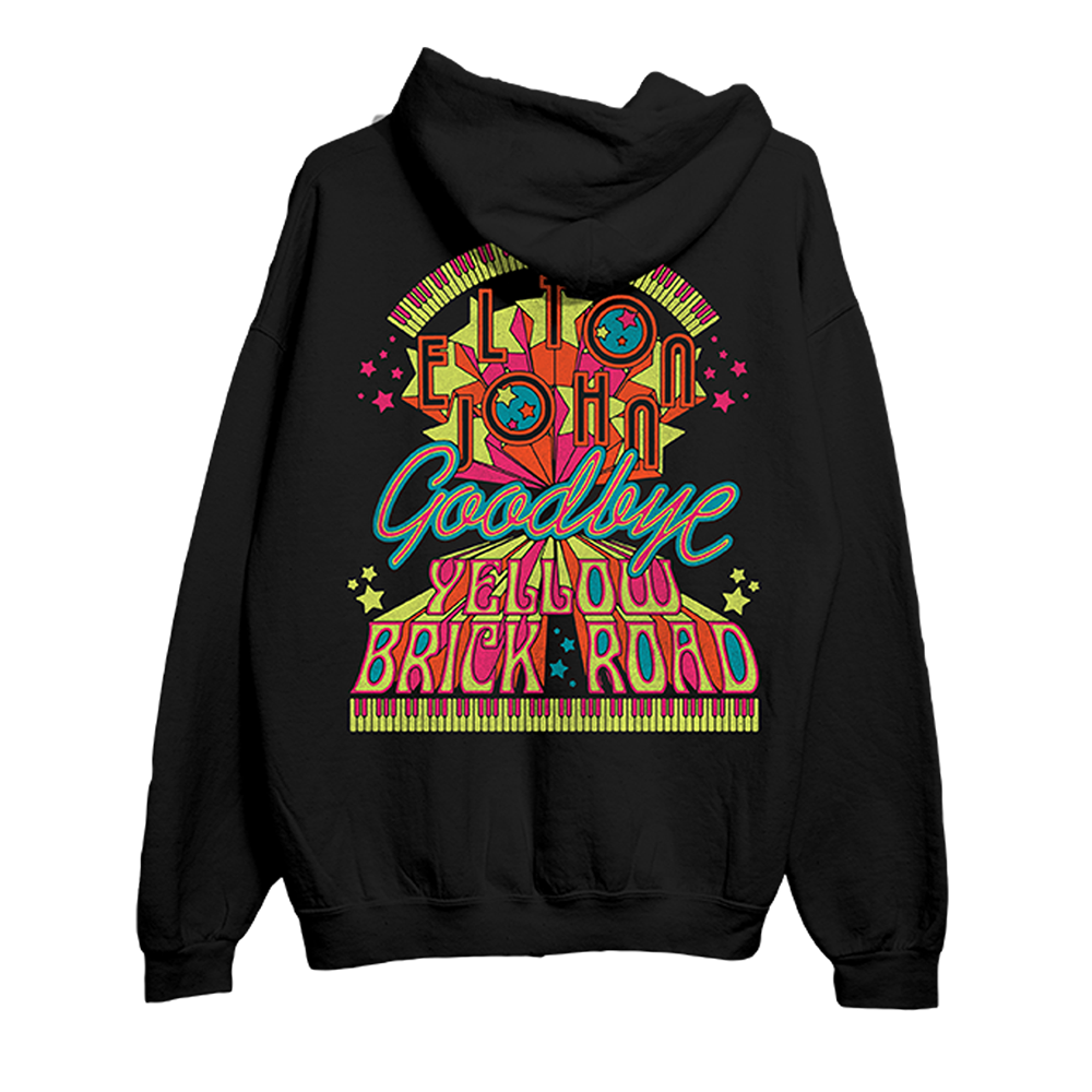 Globe Logo Piano Hoodie for Music Lovers