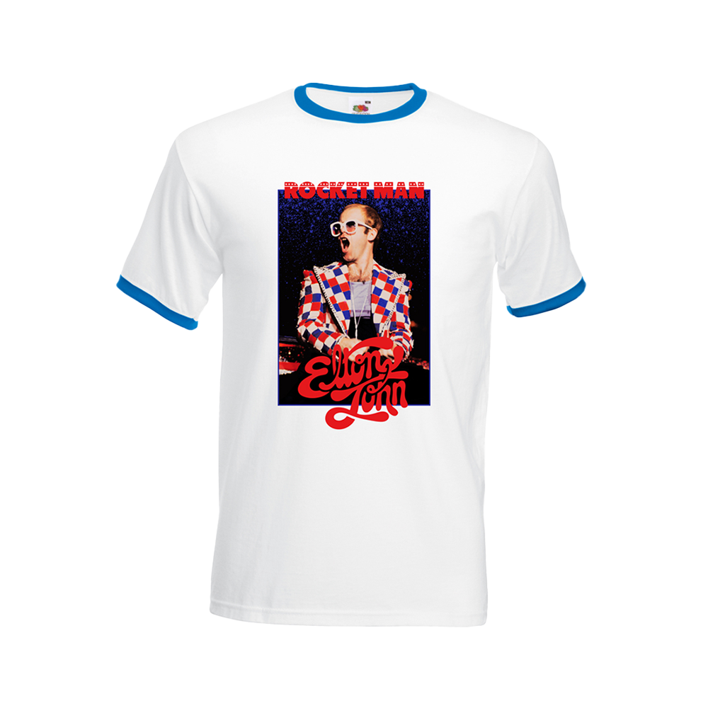 Elton John Rocket Man Vintage Ringer Tee