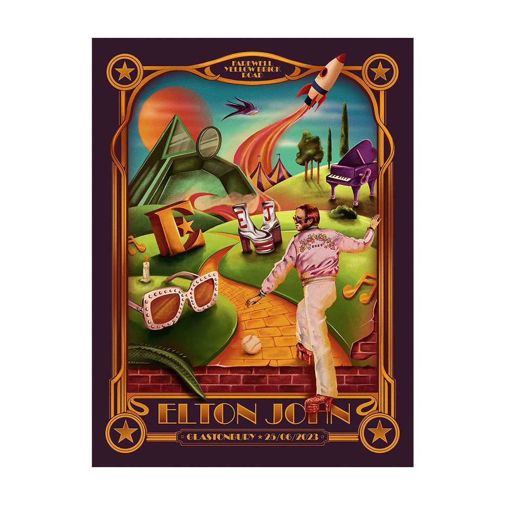 Vintage Glastonbury Festival Art Print