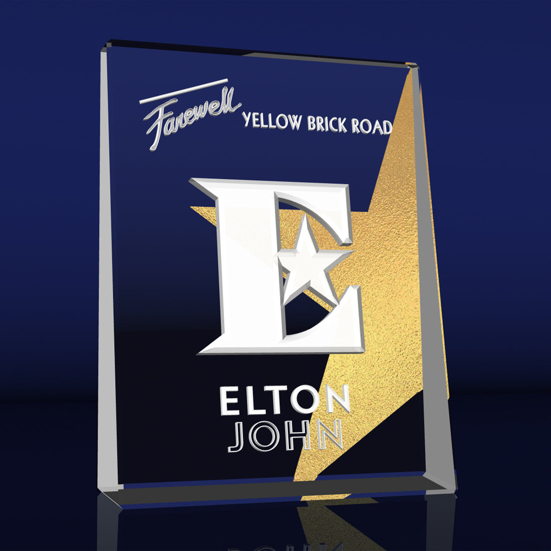 Elton John Commemorative Glass Plaque Gift