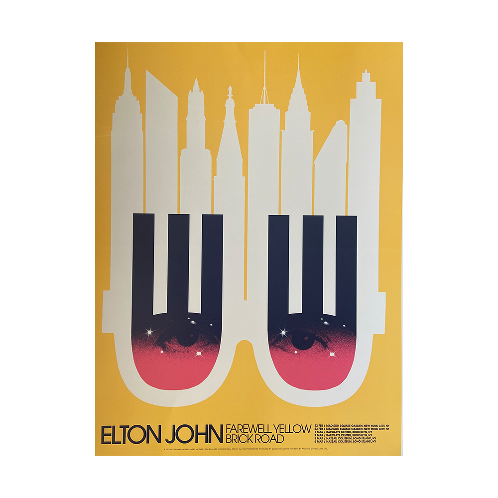 Elton John 2022 New York FYBR Lithograph Print