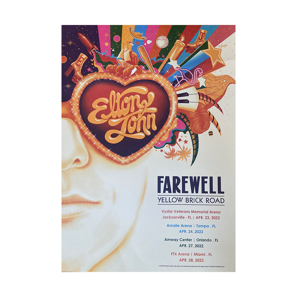 Elton John Florida FYBR Lithograph 2022