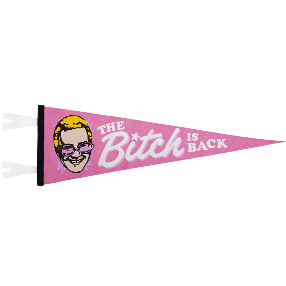 Elton John 'The Bitch Is Back' Pennant by Oxford
