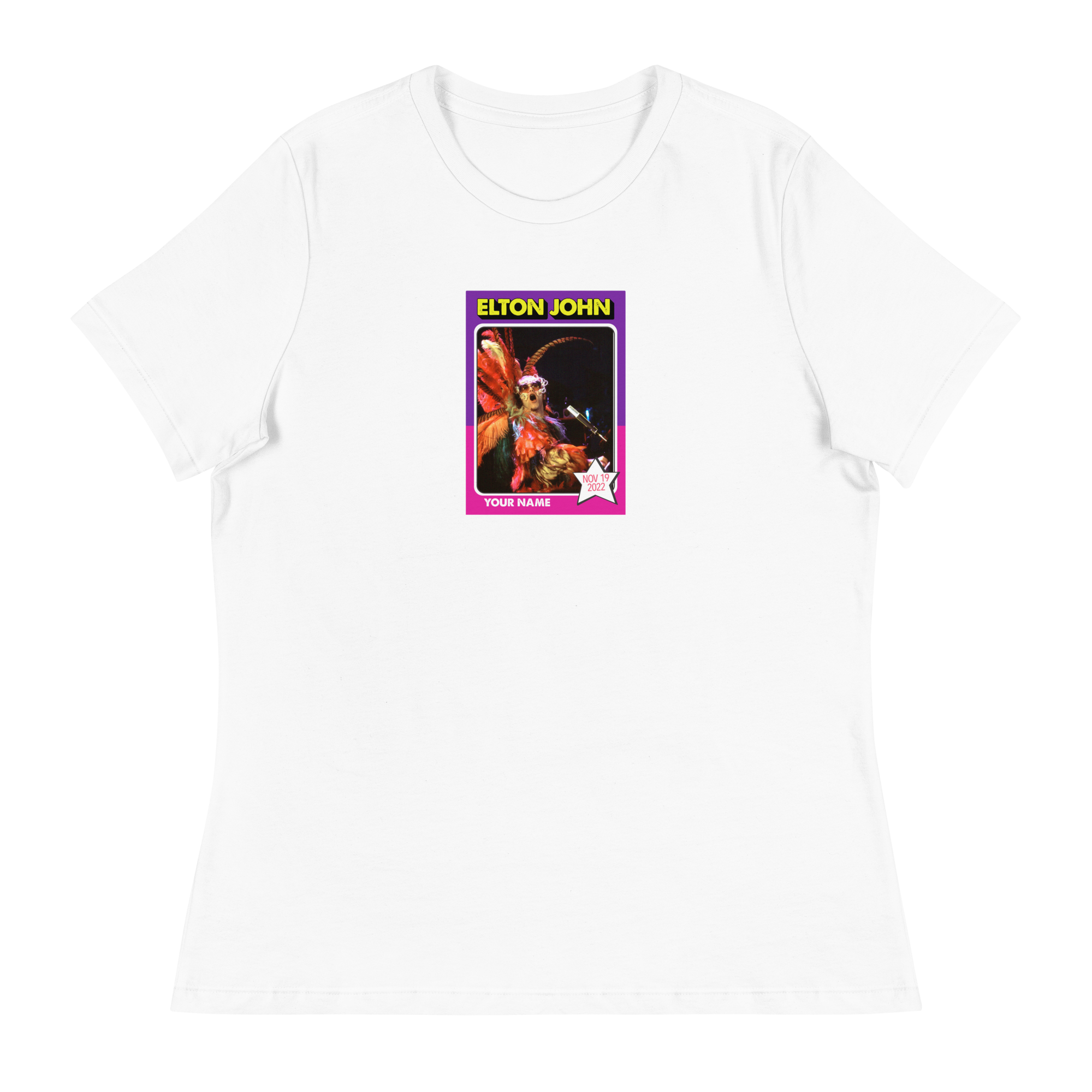 Vintage Baseball Card Print Women's Tee