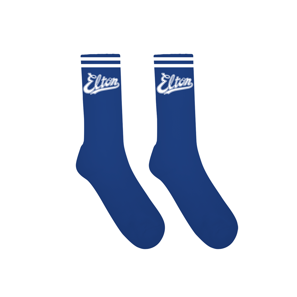 Elton John LA Concert Blue Socks