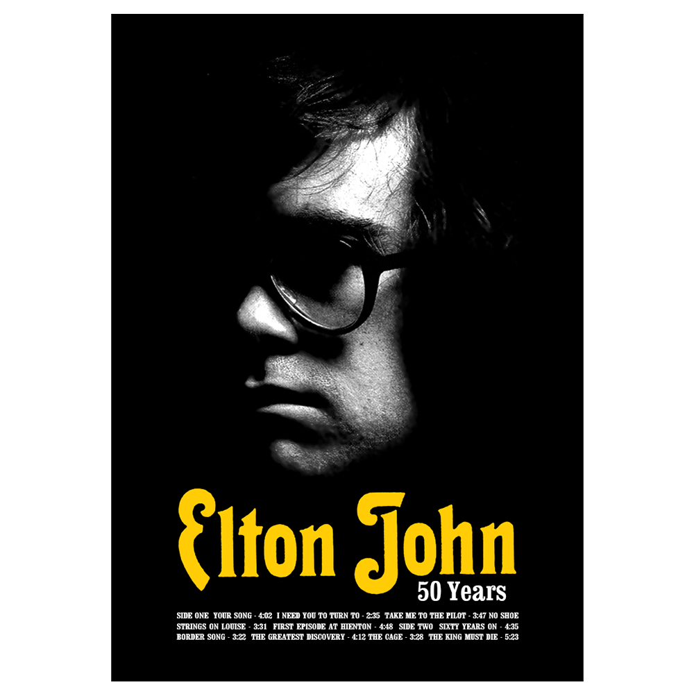 Elton John 50th Anniversary Collectible Lithograph