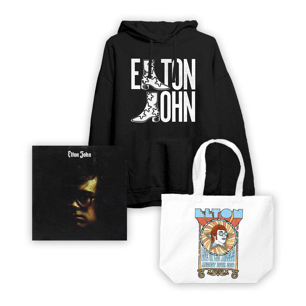 Elton John Troubadour Vinyl & Hoodie Bundle