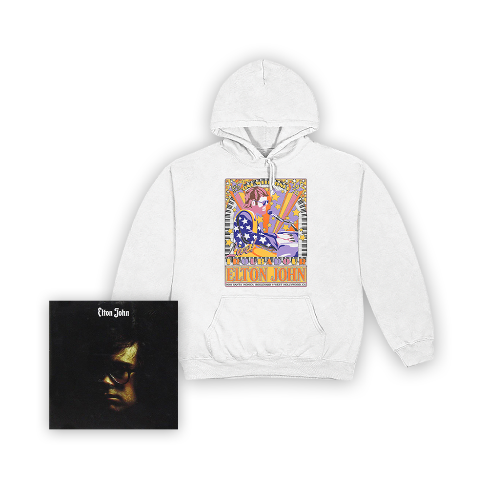 Elton John Troubadour Hoodie & Vinyl Bundle