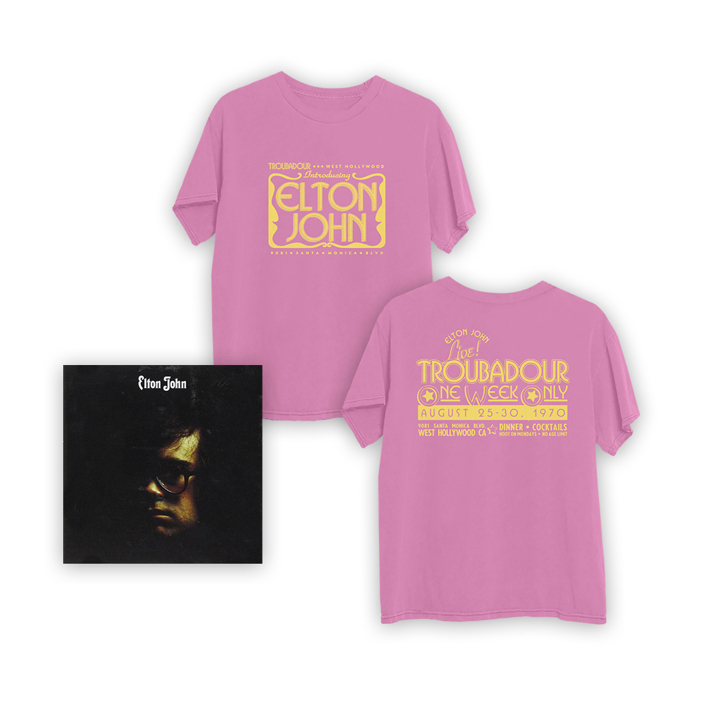Elton John Pink Tour T-Shirt with Vinyl Flier